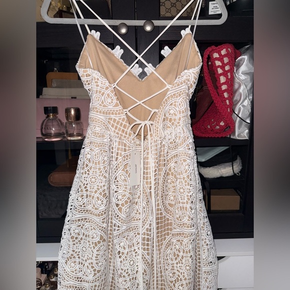 AEOM Open Crochet Backless Midi Dress - Picture 7 of 9